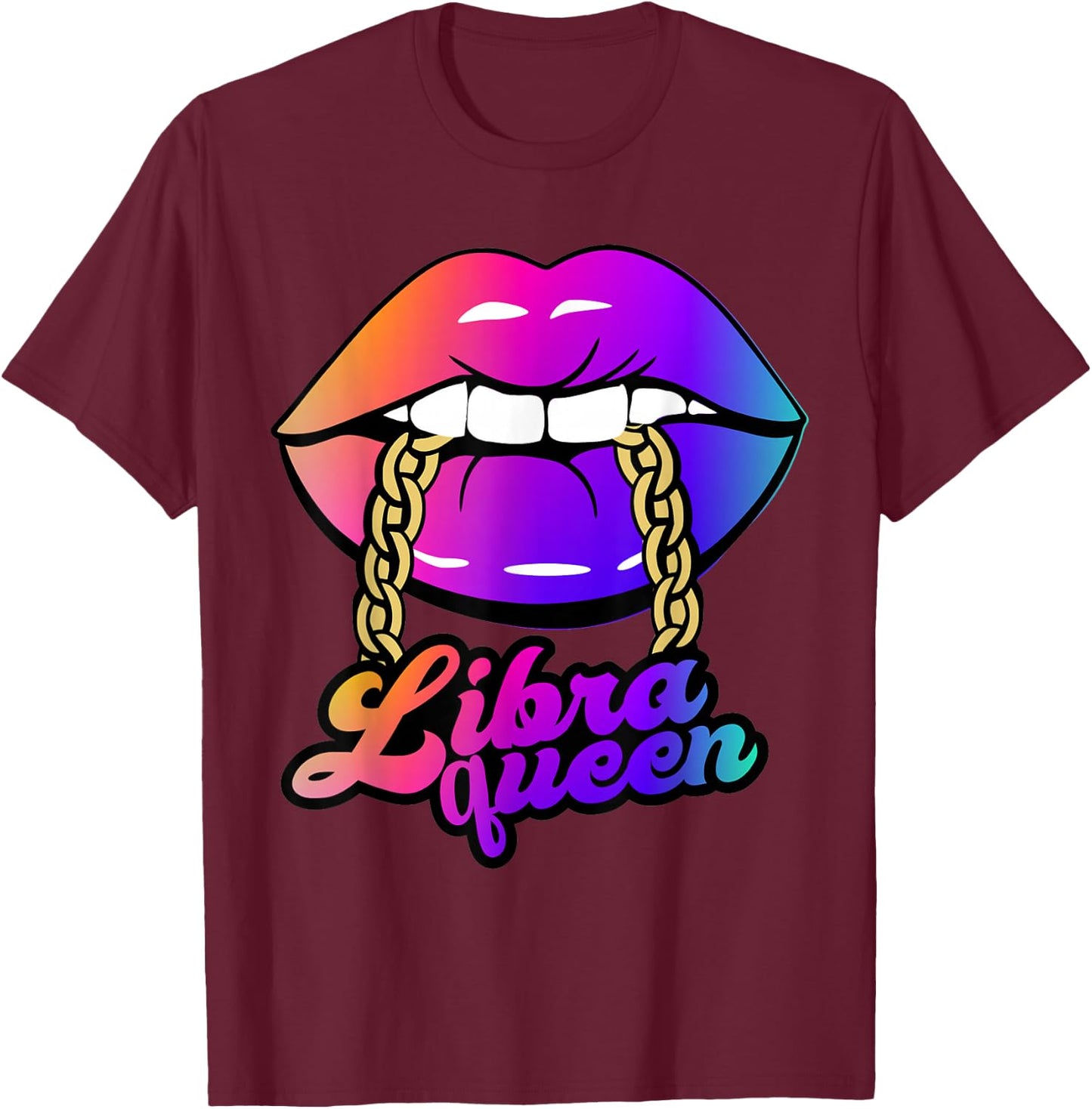 Libra Queen T-Shirt - T-Shirt | Maroon
