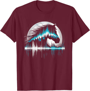 Horse Shirt Teens Girls Men Horse Lovers Graphic T-Shirt - T-Shirt | Maroon