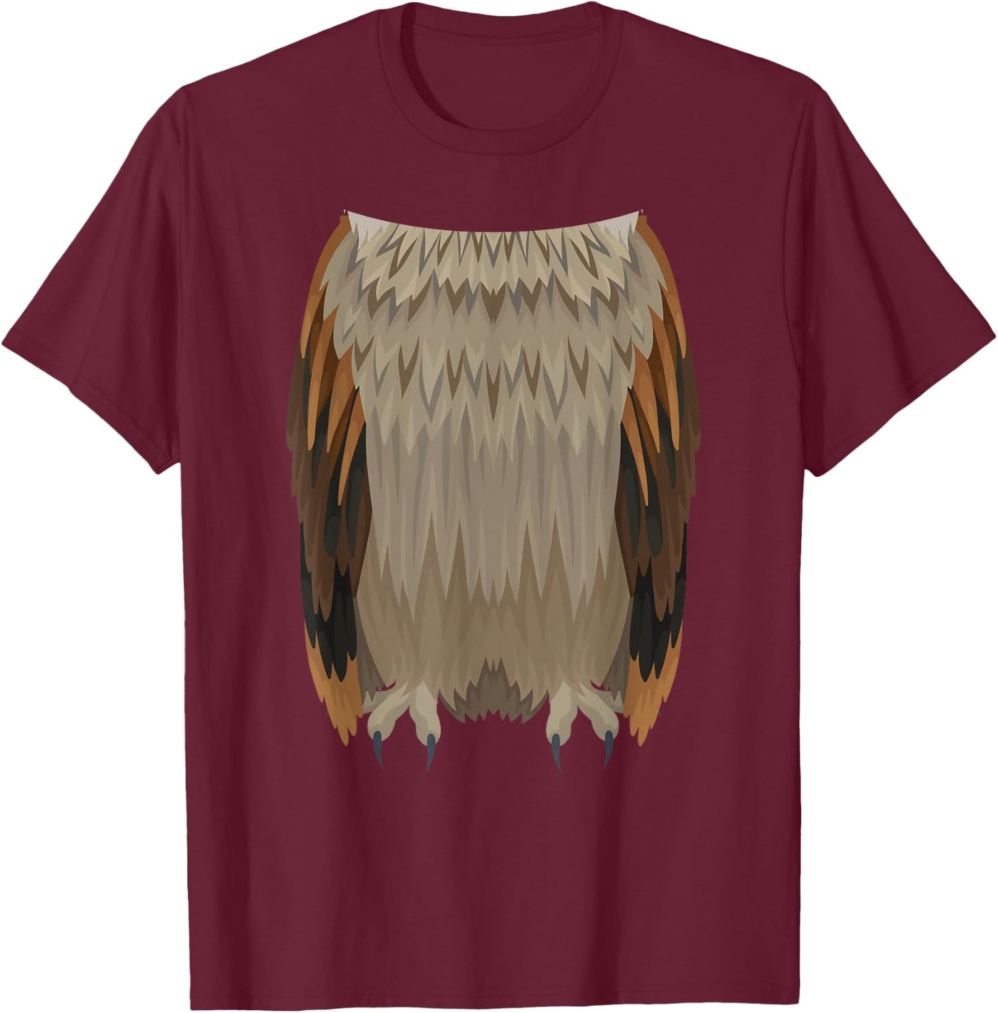 Funny Headless Owl Easy Halloween Costume T-Shirt - T-Shirt | Maroon