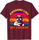 Awesome Like My Cousin Bulldog Retro Family Members Matching T-Shirt - T-Shirt | Maroon