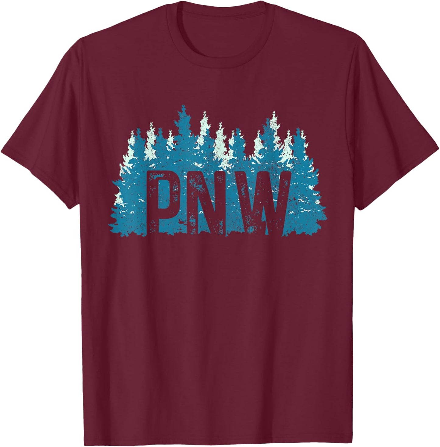 Pacific Northwest PNW Oregon Washington USA America Souvenir T-Shirt - T-Shirt | Maroon