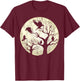 Gothic Animal Forest Bird Raven Creepy Night Moonlight Crow T-Shirt - T-Shirt | Maroon