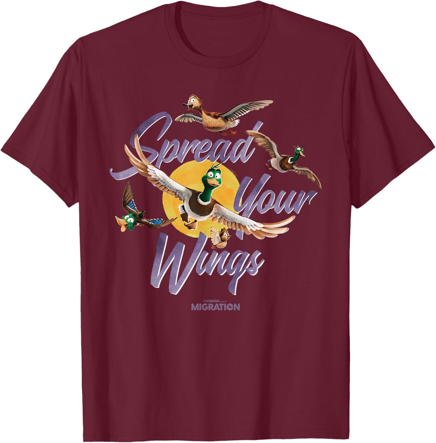 Migration Spread Your Wings T-Shirt - T-Shirt | Maroon