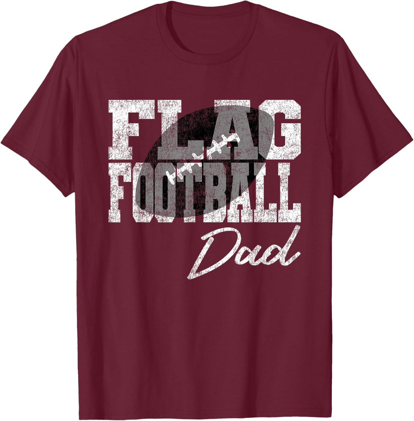 Flag Football Dad T-Shirt - T-Shirt | Maroon
