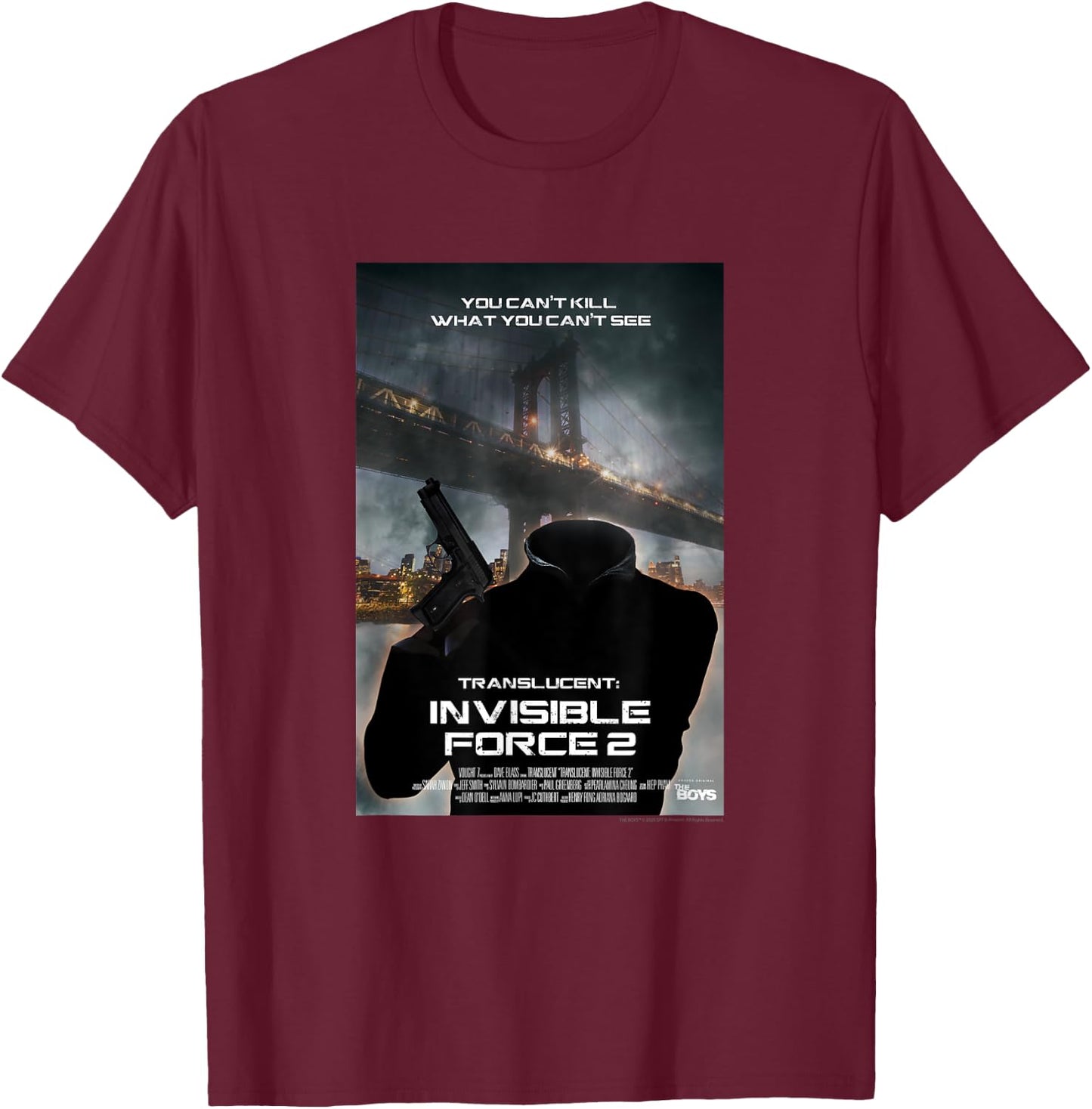 The Boys Translucent Movie Poster T-Shirt - T-Shirt | Maroon
