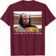 Star Trek: The Next Generation Worf Judging You in Klingon T-Shirt - T-Shirt | Maroon