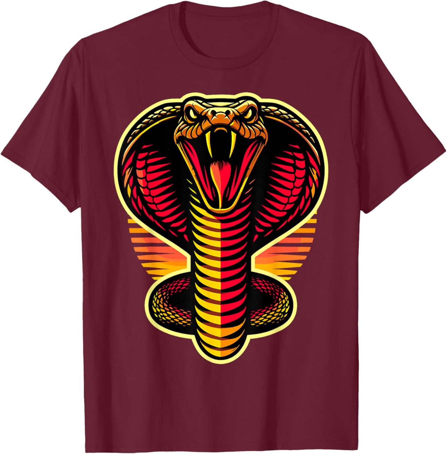 Cobra Snake T-Shirt - T-Shirt | Maroon