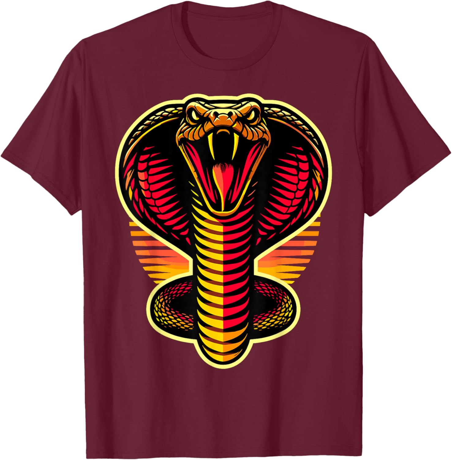 Cobra Snake T-Shirt - T-Shirt | Maroon