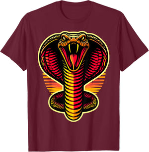 Cobra Snake T-Shirt - T-Shirt | Maroon