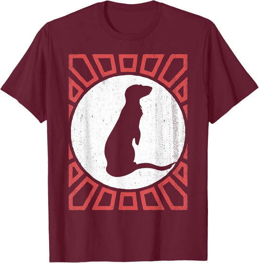 Mongoose Lover Vintage Retro Style Animal T-Shirt - T-Shirt | Maroon
