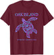 Oak Island North Carolina Sea Turtle Vacation Boys Girls T-Shirt - T-Shirt | Maroon