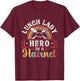 Lunch Lady Hero In A Hairnet School Ladies Cafeteria Worker T-Shirt - T-Shirt | Maroon