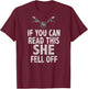 If You Can See This She Fell Off Funny Motorcycle T-Shirt - T-Shirt | Maroon