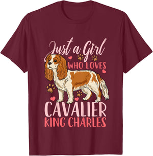 Kids Cavalier King Charles Gift T-Shirt - T-Shirt | Maroon