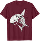 Shark Skeleton Shirt Spooky Shark Halloween Costumes Skull T-Shirt - T-Shirt | Maroon