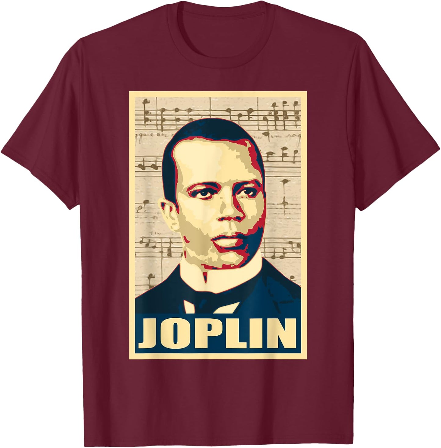 Scott Joplin Classical Music Composer Black History Month T-Shirt - T-Shirt | Maroon