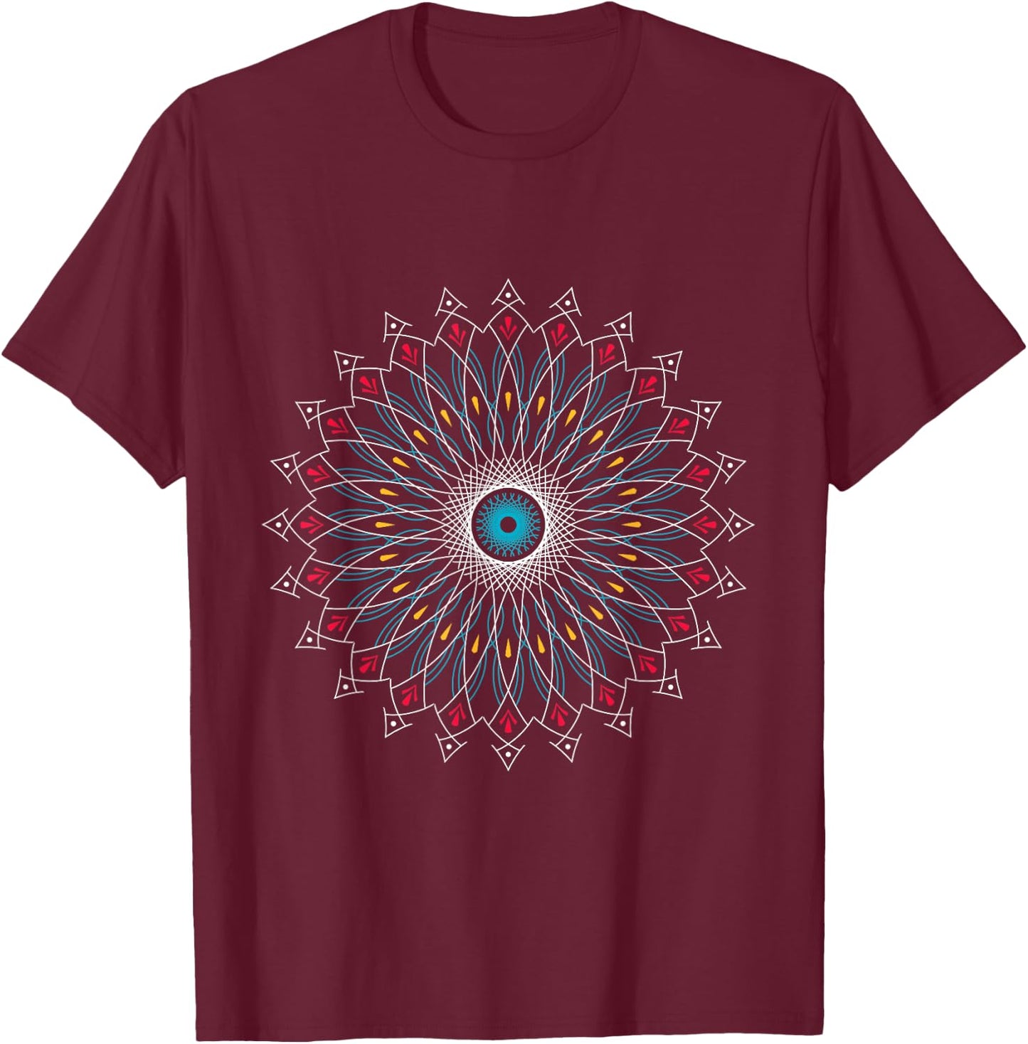 Spiritual Yoga Mandala T-Shirt - T-Shirt | Maroon