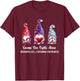 Gnome One Fights Alone Squamous Cell Carcinoma Awareness T-Shirt - T-Shirt | Maroon