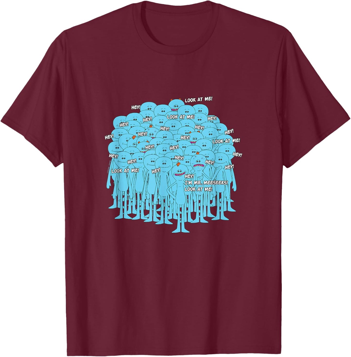 Rick and Morty Meeseeks T-Shirt - T-Shirt | Maroon