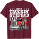 Best Truckin Stepdad Ever Big Rig Trucker Father's Day Gift T-Shirt - T-Shirt | Maroon