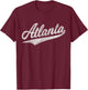 Atlanta Georgia Varsity Script Sports Jersey Classic Style T-Shirt - T-Shirt | Maroon