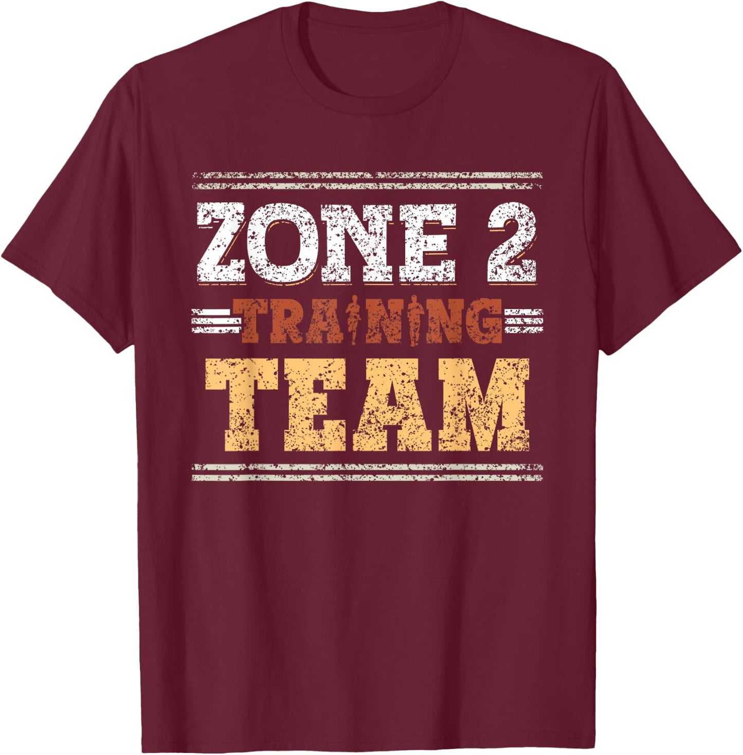 Zone 2 Training Team Fitness Cardio Sport Zone 2 T-Shirt - T-Shirt | Maroon