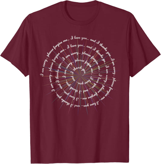 Ho'oponopono Mantra Shirt, Hawaiian Prayer, Meditation T-Shirt - T-Shirt | Maroon