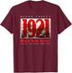 Black Wall Street 1921 Greenwood Tulsa Black History T-Shirt - T-Shirt | Maroon
