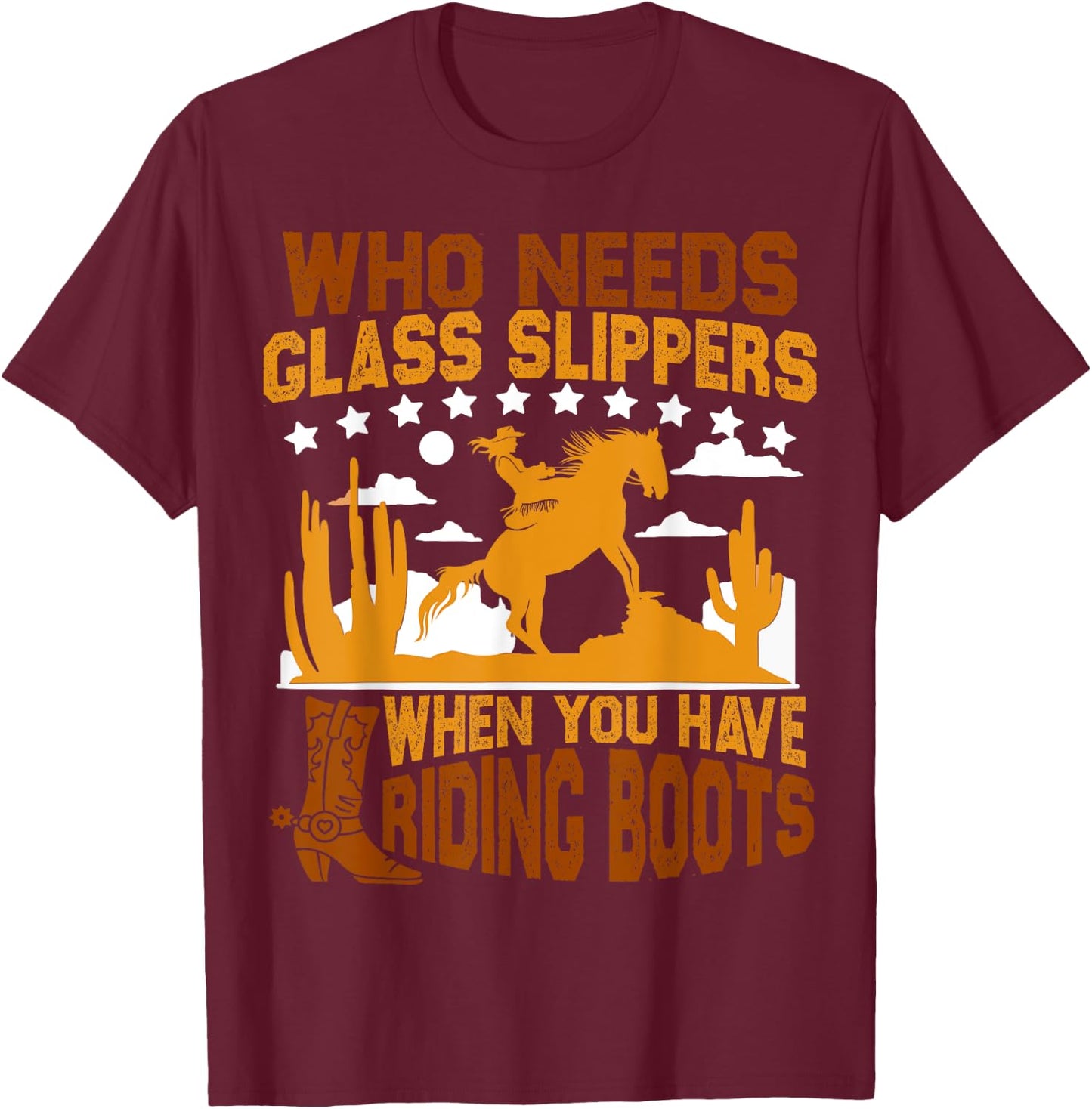 Horse Lover Funny Equestrian Horse Girl Horseback Riding T-Shirt - T-Shirt | Maroon