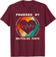 Powered By Recycled Parts Heart Transplant Survivor Gift T-Shirt - T-Shirt | Maroon