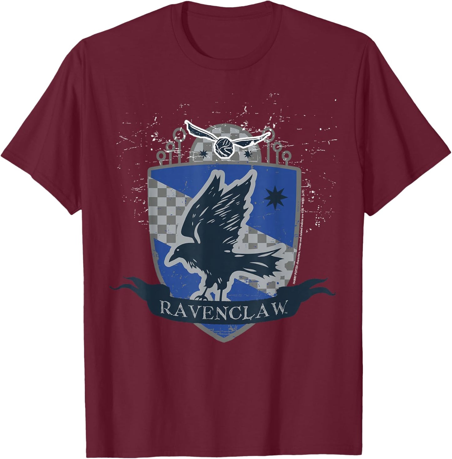Harry Potter Ravenclaw Quidditch Shield T-Shirt - T-Shirt | Maroon