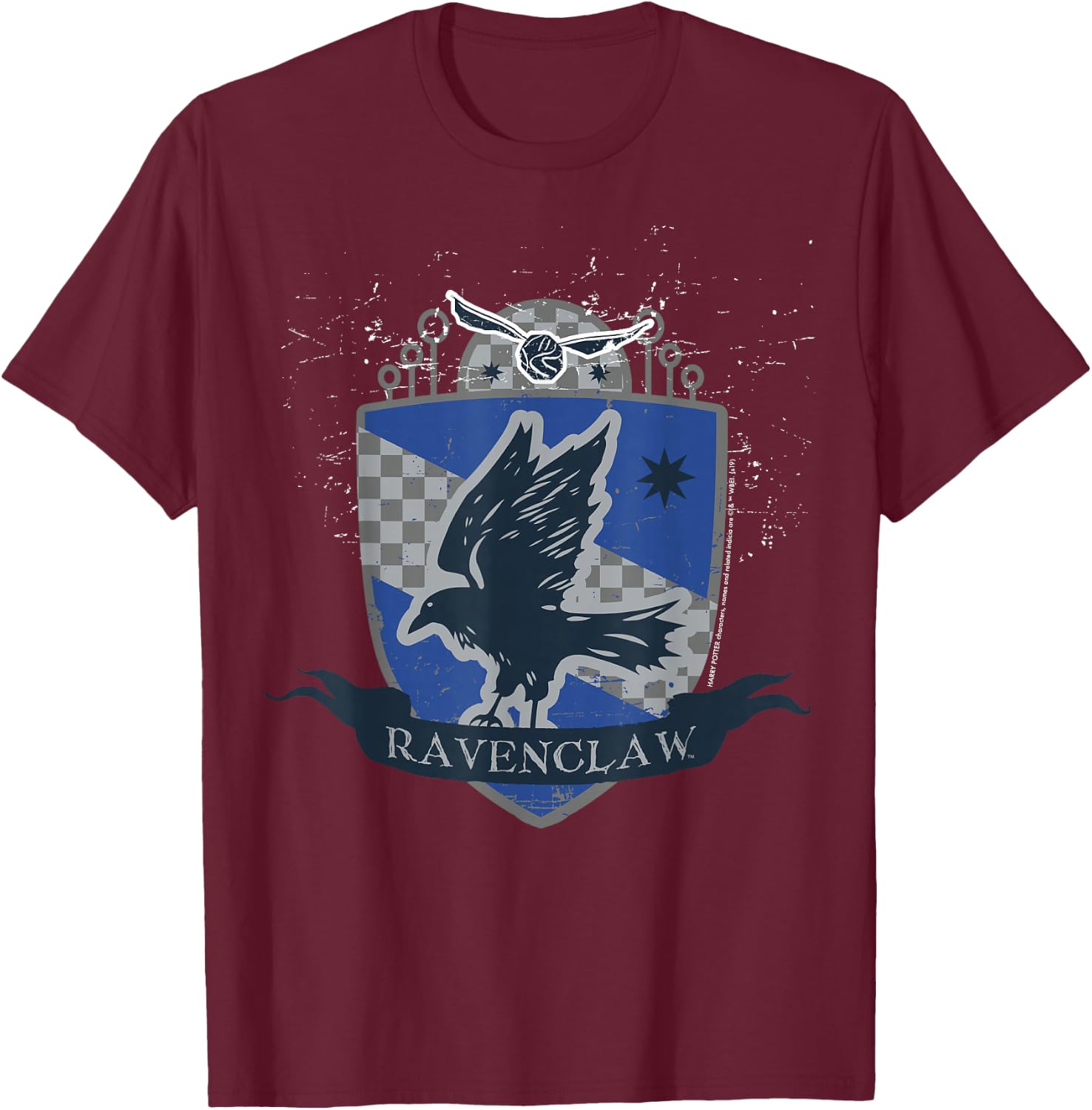 Harry Potter Ravenclaw Quidditch Shield T-Shirt - T-Shirt | Maroon