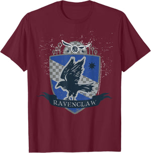 Harry Potter Ravenclaw Quidditch Shield T-Shirt - T-Shirt | Maroon