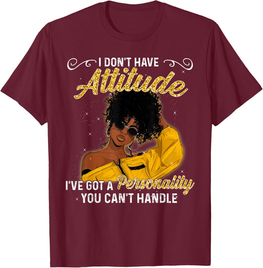 African American Melanin Queen Black Girl Magic Afro Small T-Shirt - T-Shirt | Maroon