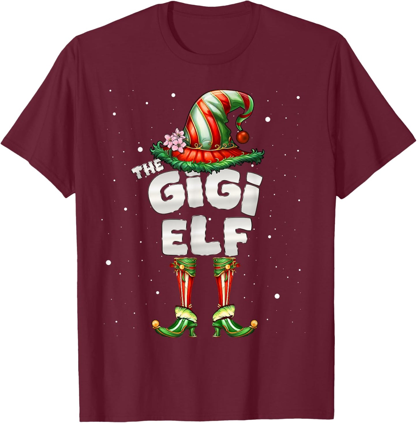 I'm The Gigi Elf Family Matching Group Christmas T-Shirt - T-Shirt | Maroon