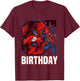 Marvel Spider-Man Web Swing 8th Birthday T-Shirt - T-Shirt | Maroon