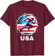 USA Run Track and Field Shirt Track and Field Apparel Track T-Shirt - T-Shirt | Maroon