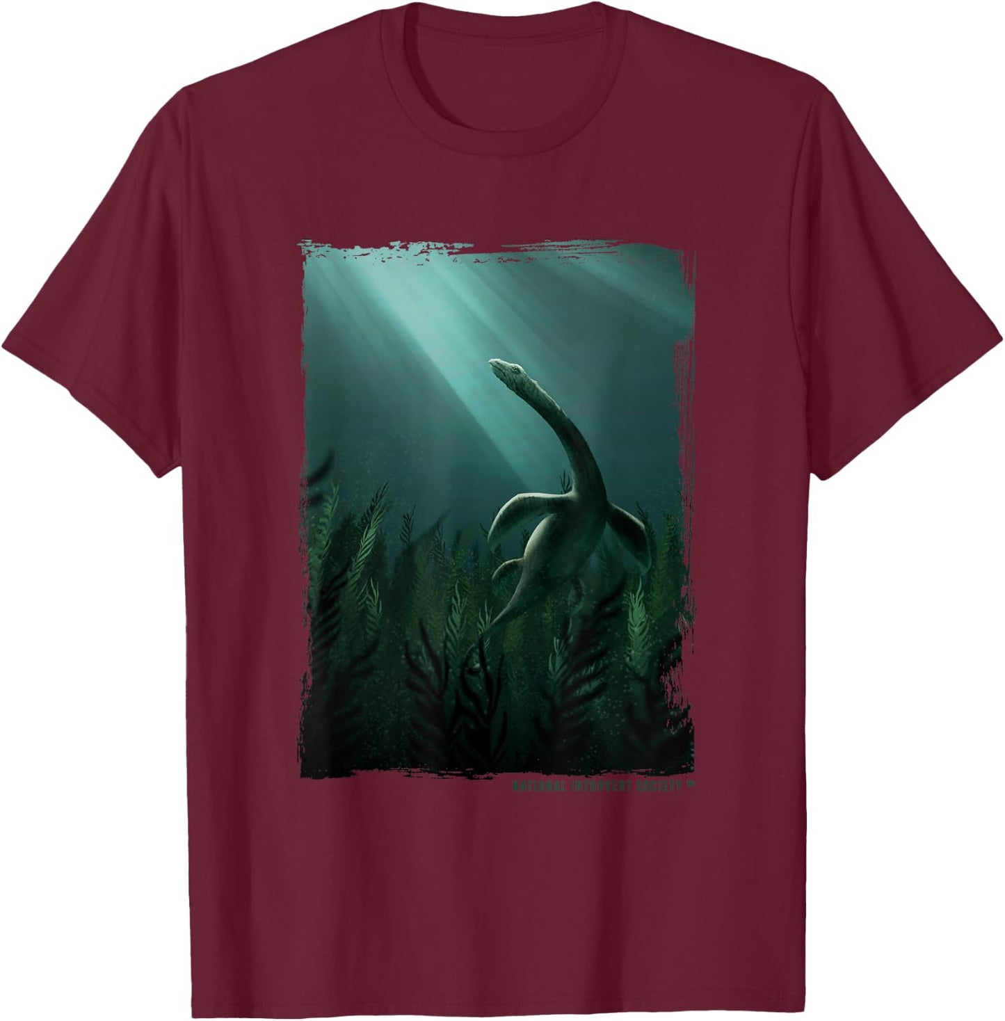 The Loch Ness Monster - Original Nessie Cryptid Art T-Shirt - T-Shirt | Maroon