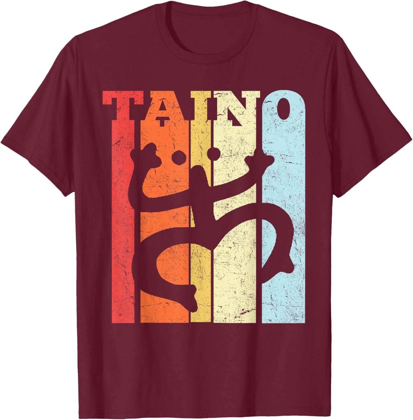 Coqui Vintage Puerto Rico Frog Vintage Boricua Taino T-Shirt - T-Shirt | Maroon