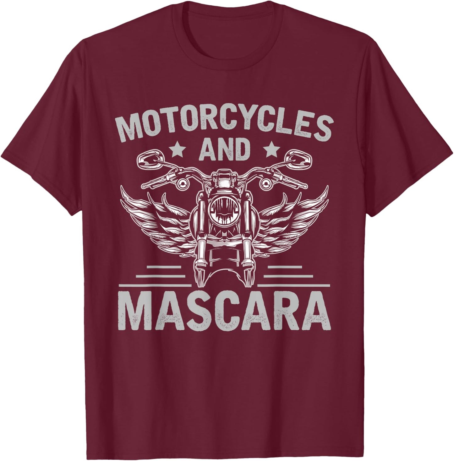 Motorcycle Mascara Women's Biker Gift Motorcyclist T-Shirt - T-Shirt | Maroon