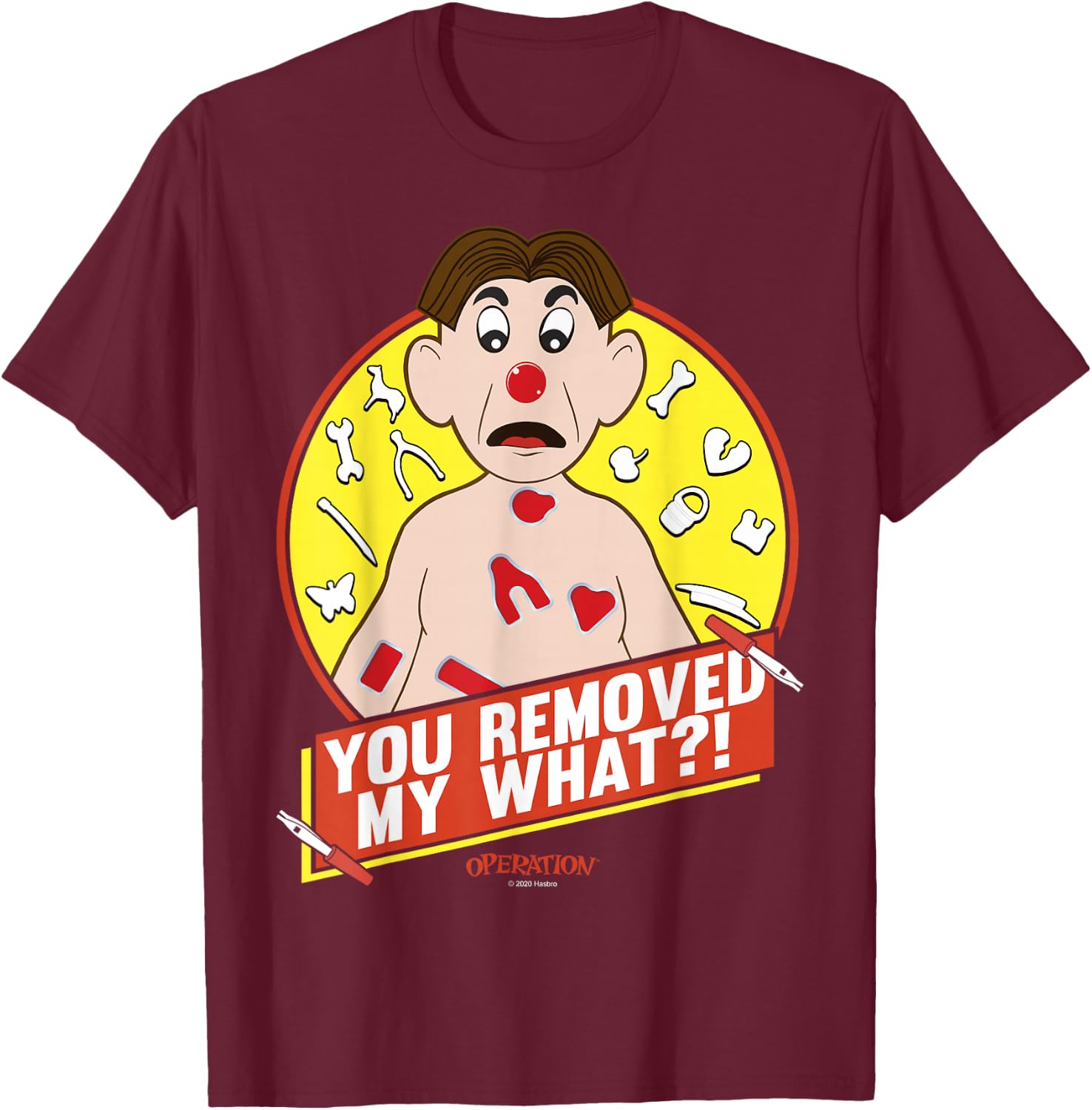 Operation Cavity Sam You Removed My What?! logo T-Shirt - T-Shirt | Maroon