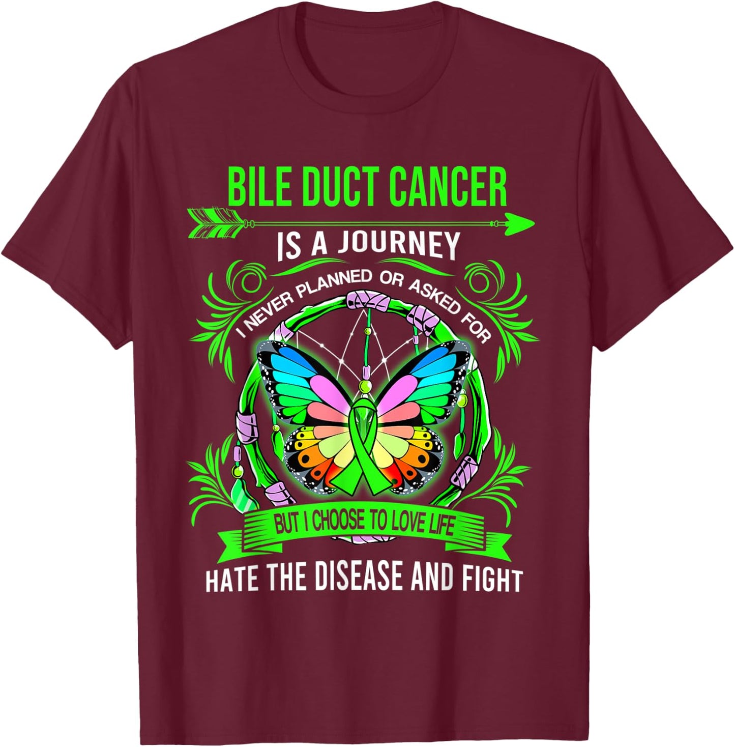 Bile Duct Cancer is a journey I never planed T-Shirt - T-Shirt | Maroon