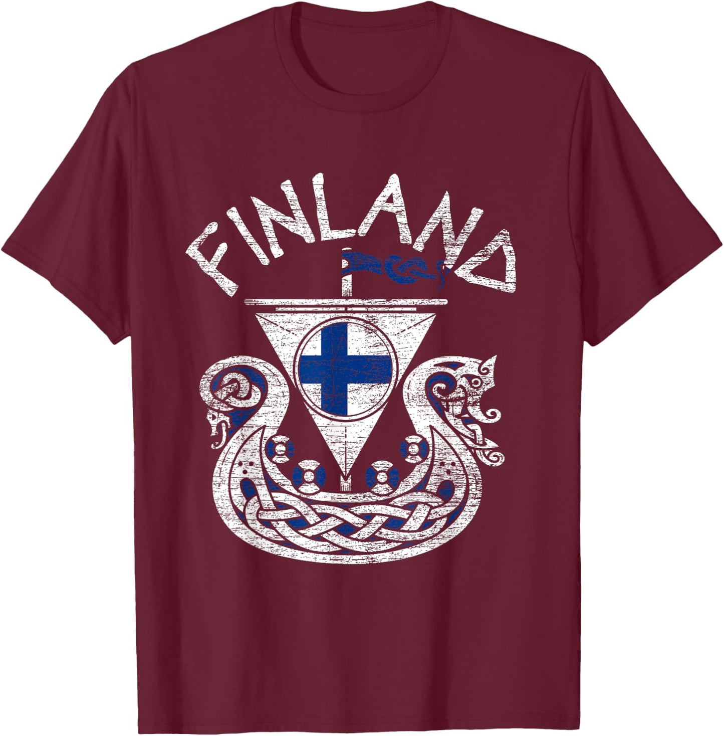 Scandinavia Helsinki Finn Finland T-Shirt - T-Shirt | Maroon