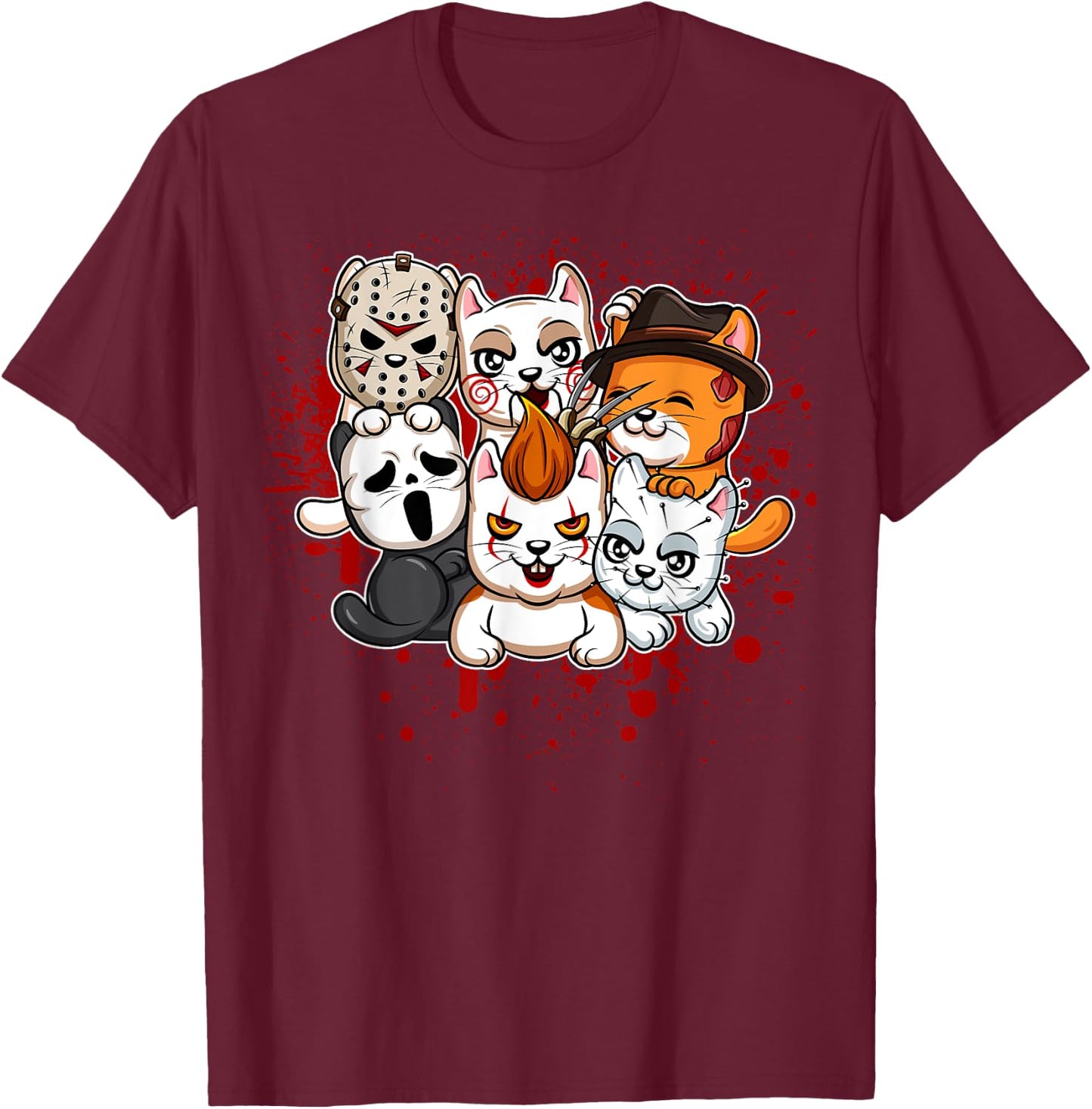 My Little Horror Crew - Halloween Cats Women T-Shirt - T-Shirt | Maroon
