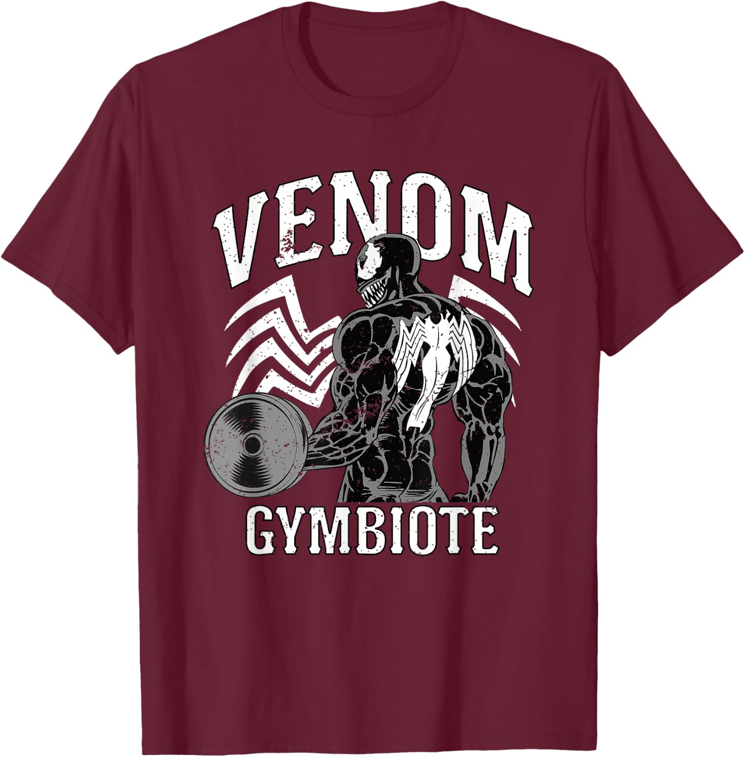 Marvel Venom Gymbiote Workout Small T-Shirt - T-Shirt | Maroon
