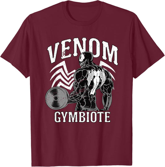 Marvel Venom Gymbiote Workout Small T-Shirt - T-Shirt | Maroon