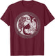 Yin Yang Asian Predator Wildlife Animal Wild Cat Tiger Women Kids T-Shirt - T-Shirt | Maroon