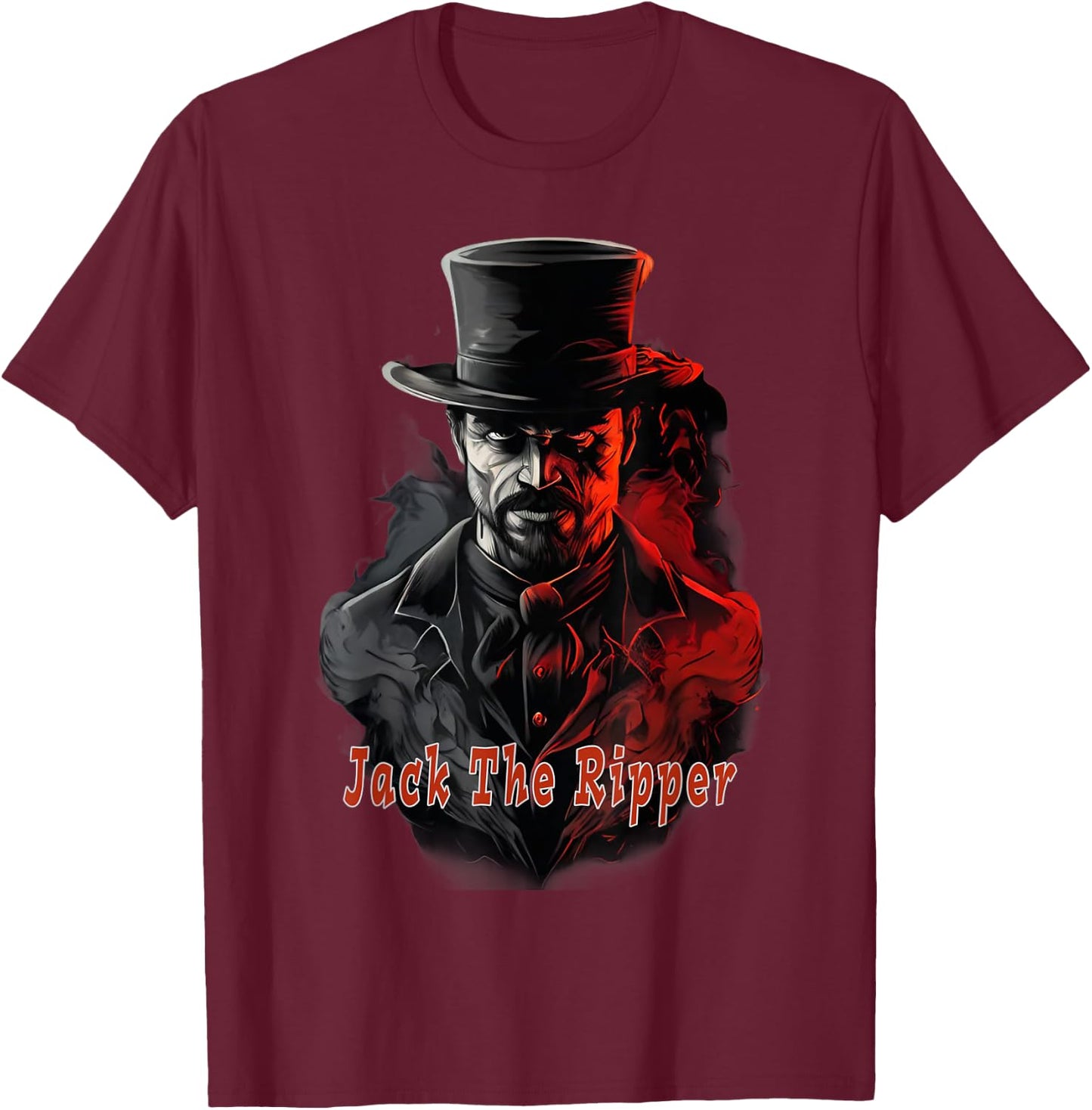 Jack the Ripper Red Graphic T-Shirt - T-Shirt | Maroon