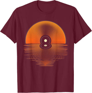 Funny Vinyl Record Art Women Disc Jockey Vinyl Lover T-Shirt - T-Shirt | Maroon