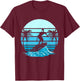 Vintage Surf Sunset Surfing Lover Gift Beach Retro Surfer T-Shirt - T-Shirt | Maroon